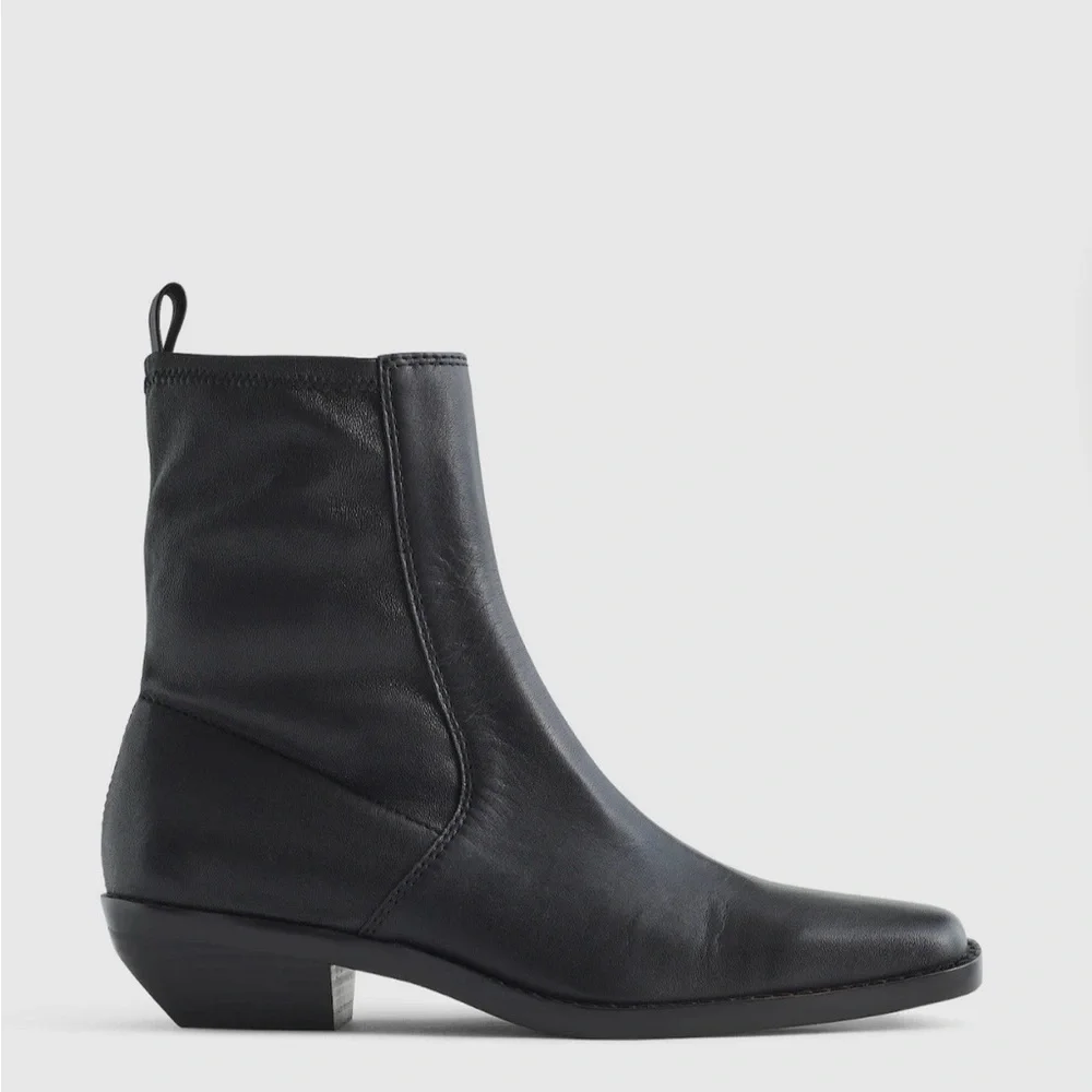 NIB!! MADEWELL Women’s The Idris Ankle Boot True Black Leather Size 9.5 with box